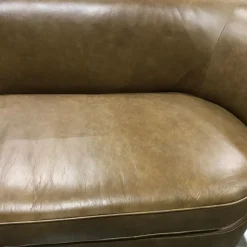 Open Box: Teagan Sleeper Sofa, Full - Statesville Leather Toffee