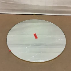 Open Box: Thin Metal Round Wall Mirror (30") - Antique Brass