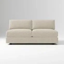 Open Box: Urban Armless Double, Poly-Fill - Performance Yarn Dyed Linen Weave Oatmeal