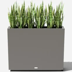 Open Box: Veradek Block Series Plastic Span Planter, Medium Span (38"W x 10"D x 30"H) - Gray