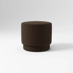 Open Box: Viv Swivel Ottoman - Deluxe Velvet Java