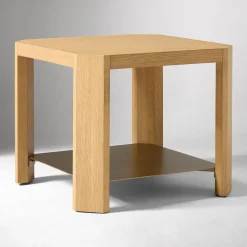 Open Box: Warrington Side Table (20") - Blonde, Warm Brass