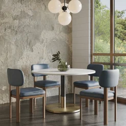 Orbit Restaurant Extra Large Round Dining Table - Quartz