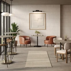 Orbit Restaurant Rectangle Dining Table - Quartz
