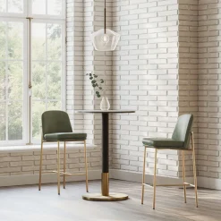 Orbit Restaurant Round Bar Table - Quartz