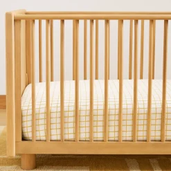 Organic Painterly Grid Crib Fitted Sheet