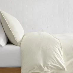 Organic Washed Cotton Percale Duvet Cover & Shams