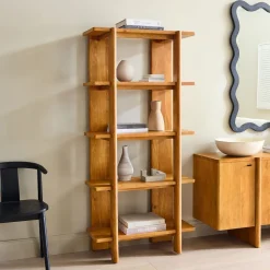 Otto Solid Wood Bookshelf (33"–53")