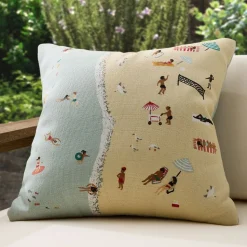 Outdoor Beach Scene Pillow