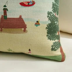 Outdoor Lake Life Scene Pillow