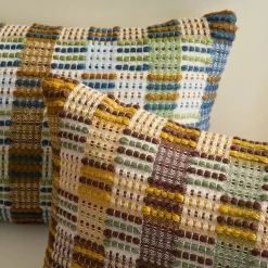 Outdoor Multi Checkerboard Plaid Pillow