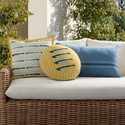 Outdoor Sardine Stripe Pillow Set