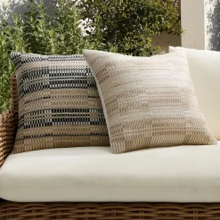 Outdoor Variegated Plaid Pillow