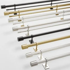 Oversized Adjustable Curtain Rod w/ Cylinder Finials
