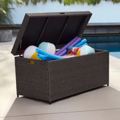 Palm Harbor Outdoor Wicker Storage Bin