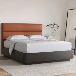 Panel Tufted Wall Mounted Headboard - Leather
