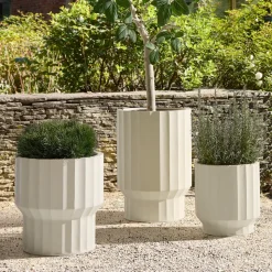 Parker Pedestal Ficonstone Indoor/Outdoor Planters