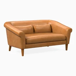 Parlor Leather Sofa (60"–82")