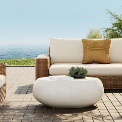 Pebble Indoor/Outdoor Oval Coffee Table (36"–48")