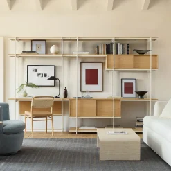 Pierce Wall Desk w/ Extra Wide Shelf Unit (122")
