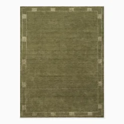Pierce & Ward Deco Border Handwoven Wool Rug