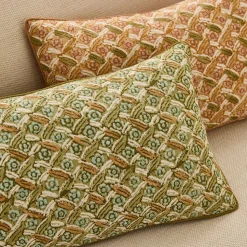 Pierce & Ward Floral Lattice Lumbar Pillow Cover