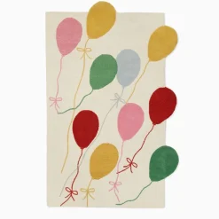 Pink Chicken Balloons Rug