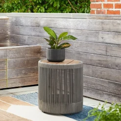 Porto Outdoor Round Side Table (17")