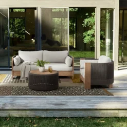Porto Outdoor Sofa, Lounge Chair & Coffee Table Set