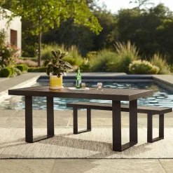 Portside Aluminum Outdoor Dining Table (72")