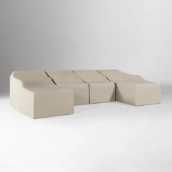 Portside Aluminum Outdoor 4-Piece U-Shaped Sectional Protective Cover