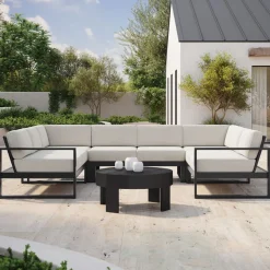 Portside Aluminum Outdoor 6-Piece U-Shaped Sectional Protective Cover