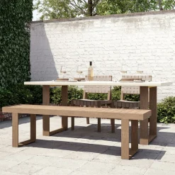 Portside Outdoor Concrete Dining Table (72"–86")