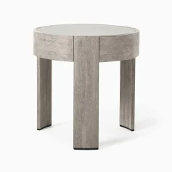 Portside Outdoor Concrete Round Side Table Protective Cover