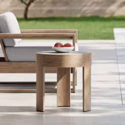 Portside Outdoor Round Side Table (20")