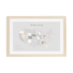 42 Pressed Map - USA