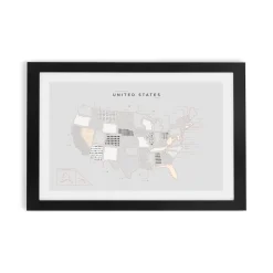 42 Pressed Map - USA