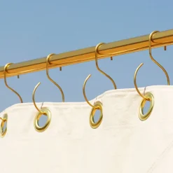 Quiet Town Shower Curtain Rings - Brass