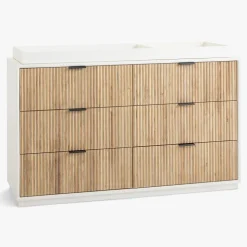 Quinn 6-Drawer Wide Dresser with Removable Topper (57")