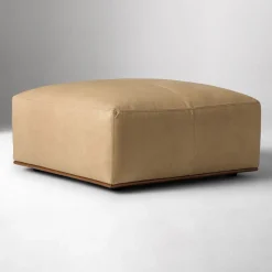 Quinten Leather Ottoman