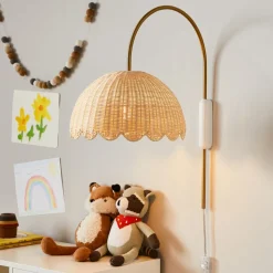 Rattan Bubble Sconce (13")