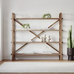 Reclaimed Pine Wood Bookshelf