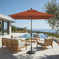 Rectangular Patio Sunbrella® Umbrella w/ Crank Lift & Tilt (8')