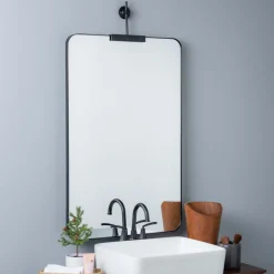 Refined Rectangle Metal Wall Mirror
