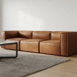 Remi Leather Modular Sofa (72"–108")
