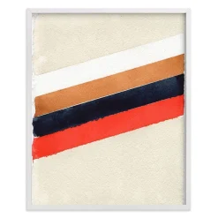 Retro Stripes Framed Wall Art by Minted for West Elm