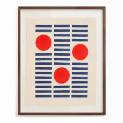 "Rhythm Running Through You" Framed Textile Art by Minted for West Elm