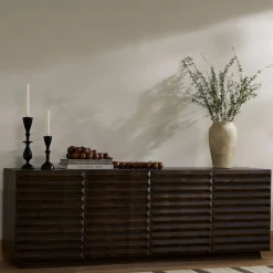 Ridged Doors Media Console (78")