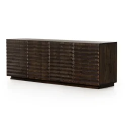 Ridged Doors Media Console (78")