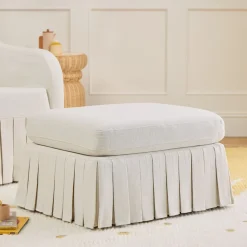 Robin Pleated Skirt Storage Ottoman